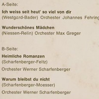 Fritsch,Thomas: Heimliche Romanzen, Polydor (E 76 589), D, 1964 Typ: EP Best.-Nr.: S9983 Preis: 4,00 Euro