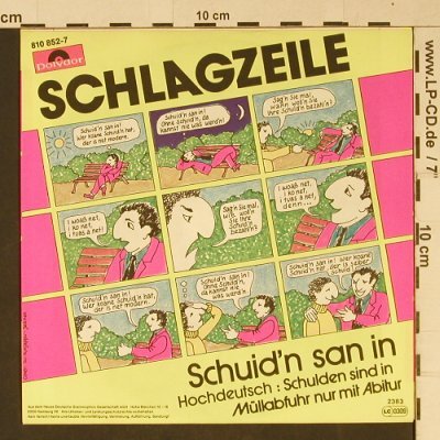 Schlagzeile: Schuid'n san in, Polydor(810 852-7), D, 1983 - 7inch - T1040 - 2,00 Euro