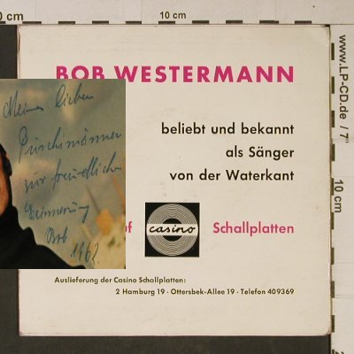 Westermann,Bob: Für 'ne Flasche Rum(woc,Widmung), Casino(Nr.1), D, vg-/m-, 1962 - 7inch - T1099 - 4,00 Euro
