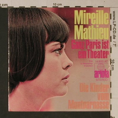 Mathieu,Mireille: Ganz Paris ist ein Theater, Ariola(14 800 AT), D, 1970 - 7inch - T1110 - 3,00 Euro