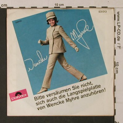 Myhre,Wencke: Ein Hoch Der Liebe / Jägerlatein, Polydor(53 013), D, 1968 - 7inch - T1158 - 3,00 Euro