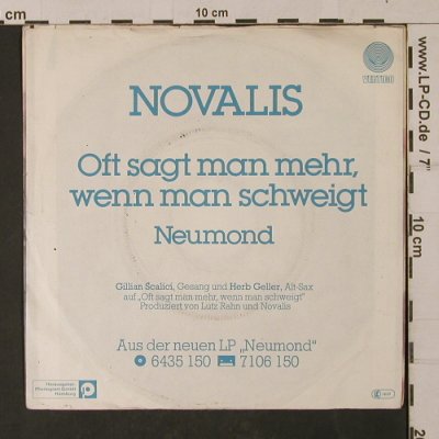 Novalis: Oft sagt man mehr,wenn man schweigt, Vertigo(6005 204), D, m-/vg+, 1978 - 7inch - T1171 - 2,50 Euro