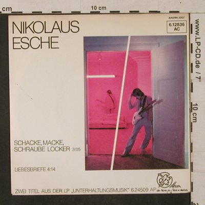 Esche,Nikolaus: Schacke,Macke,Schraube Locker, Ahorn (6.12836 AC), D, m-/vg+, 1980 Typ: 7" Best.-Nr.: T1220 Preis: 3,00 Euro