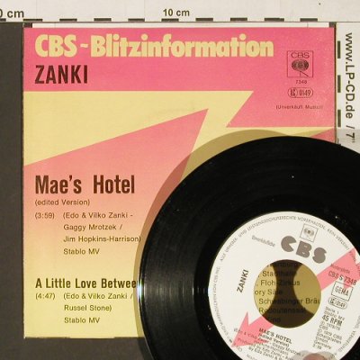 Zanki,Edo: Mae's Hotel, Blitzpromo, CBS(7348), D, 1979 - 7inch - T180 - 5,00 Euro