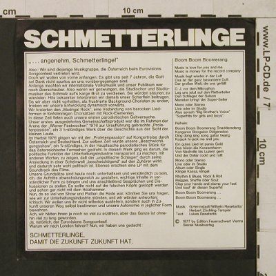 Schmetterlinge: Boom Boom Boomerang, GrandPrix, WEA,Musterplatte(AN 105 526), D, 1977 - 7inch - T1839 - 7,50 Euro