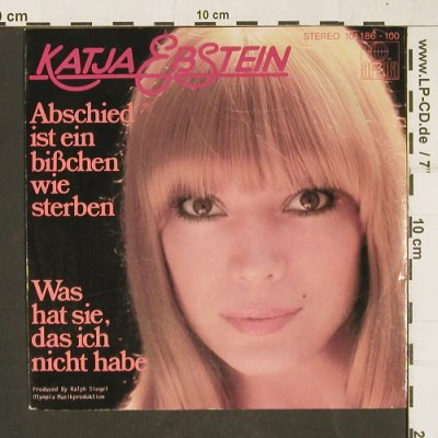 Ebstein,Katja: Abschied ist ein bisschen wie sterb, Ariola (101 186-100), D, 1979 Typ: 7" Best.-Nr.: T188 Preis: 2,00 Euro