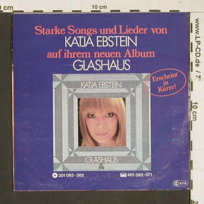 Ebstein,Katja: Abschied ist ein bisschen wie sterb, Ariola (101 186-100), D, 1979 Typ: 7" Best.-Nr.: T188 Preis: 2,00 Euro