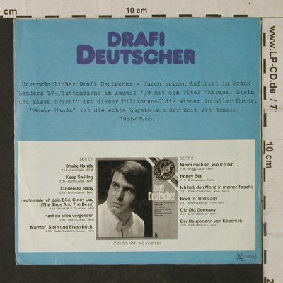 Deutscher,Drafi: Marmor, Stein und Eisen bricht, Hansa, Ri (100 786-100), D,vg+/m-, 1979 Typ: 7" Best.-Nr.: T1954 Preis: 2,50 Euro