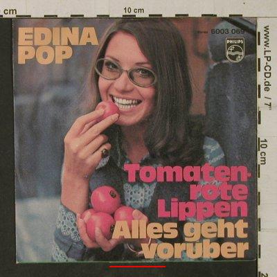 Pop,Edina: Tomatenrote Lippen, m-/vg+, Philips(6003 069), D,  - 7inch - T1956 - 3,00 Euro