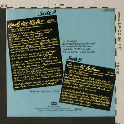 Gänsehaut: Karl der Käfer, Papagayo (006-53 949), D, 1983 Typ: 7" Best.-Nr.: T1967 Preis: 4,00 Euro