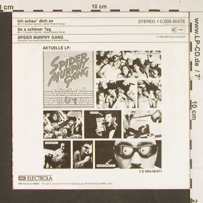 Spider Murphy Gang: Ich Schau Dich An/So a schöner Tag, Electrola(006-46 678), D, 1982 - 7inch - T19 - 2,50 Euro