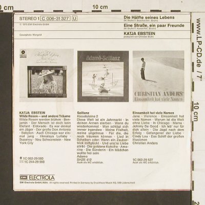 Ebstein,Katja: Die Hälfte Seines Lebens, m-/vg+, Electrola (006-31327), D, 1975 Typ: 7" Best.-Nr.: T23 Preis: 1,50 Euro