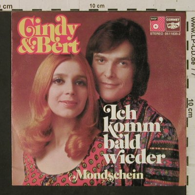 Cindy & Bert: Ich komm bald wieder / Mondschein, BASF(05 11835-2), D, 1973 - 7inch - T2447 - 2,00 Euro