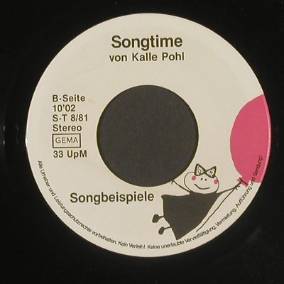 Pohl,Kalle: Songtime, LC, (S-T 8/81), D,  - EP - T2588 - 3,00 Euro