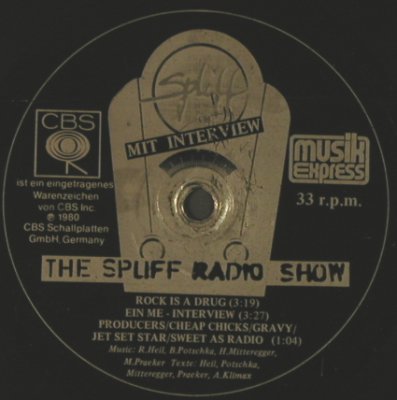 Spliff Radio Show: Rock Is A Drug + Interview, LC, CBS(), D, 1980 - Flexi - T2620 - 4,00 Euro