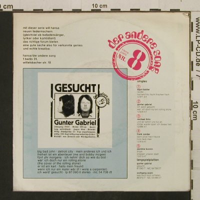 Gabriel,Gunter: Hey Boss, ich brauch' mehr Geld, Hansa (13 367 AT), D Typ: 7" Best.-Nr.: T2738 Preis: 3,00 Euro