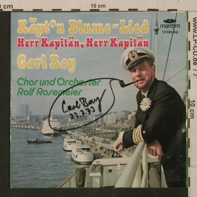 Bay,Carl: Käpt'n Blume-Lied (IGA), m-/vg+, Maritim (12 620 AU), D, sign., 1973 Typ: 7" Best.-Nr.: T2861 Preis: 4,00 Euro