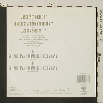 Münchener Freiheit: So Lang' Man Träume Noch Leben Kann, CBS(), D, 1987 - 7inch - T2986 - 2,50 Euro