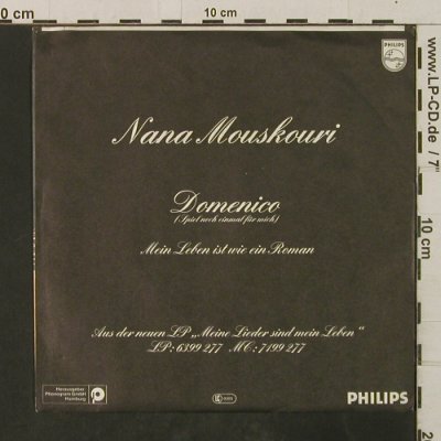 Mouskouri,Nana: Domenico(Spiel nocheinmal für mich), Philips(6198 528), D, 1981 - 7inch - T3002 - 3,00 Euro