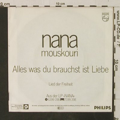 Mouskouri,Nana: Alles was du brauchst ist Liebe, Philips(6198 623), D, 1982 - 7inch - T3006 - 3,00 Euro