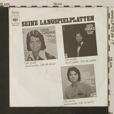 Cordalis,Costa: Steig In Das Boot Heut Nacht, CBS (CBS 2179), D, 1974 Typ: 7" Best.-Nr.: T3020 Preis: 2,50 Euro