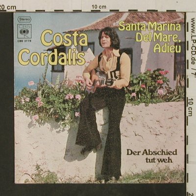 Cordalis,Costa: Santa Marina Del Mare, Adieu, CBS (CBS 2778), D, 1974 Typ: 7" Best.-Nr.: T3021 Preis: 3,00 Euro
