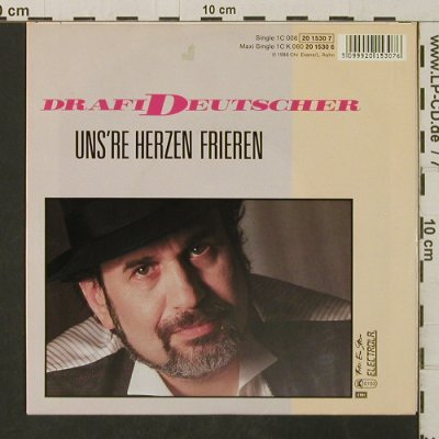 Deutscher,Drafi: Uns're Herzen frieren / Stevie, Electrola (20 1530 7), D, 1986 Typ: 7" Best.-Nr.: T3101 Preis: 2,00 Euro