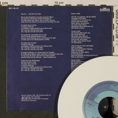 Petry,Wolfgang: Hey Sie, sind Sie noch dran, Intercord(INT 110.177), D,wh.Vinyl, 1984 - 7inch - T3109 - 2,50 Euro