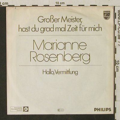 Rosenberg,Marianne: Großer Meister hast Du grad mal..., Philips(6005 145), D, 1981 - 7inch - T3135 - 3,00 Euro