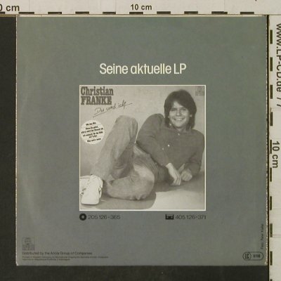 Franke,Christian: Daniela / Ein Mann der liebt, Ariola (106 146), D, 1982 Typ: 7" Best.-Nr.: T3178 Preis: 2,00 Euro