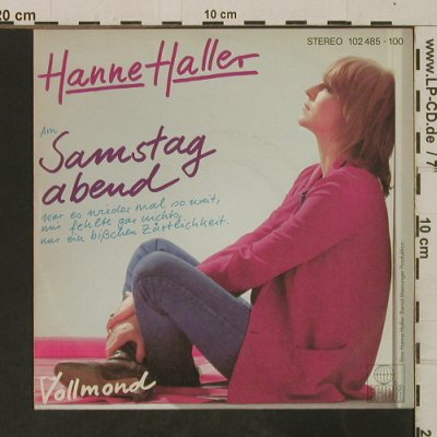 Haller,Hanne: Samstag Abend / Vollmond, Ariola(102485), D, 1980 - 7inch - T3297 - 2,50 Euro