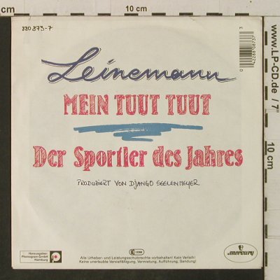 Leinemann: Mein Tuut Tuut / Sportler desJahres, Mercury(880 873-7), D, 1985 - 7inch - T3338 - 3,00 Euro