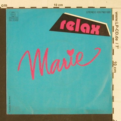 Relax: Marie, Ariola(105792-100), D, 1983 - 7inch - T333 - 2,00 Euro