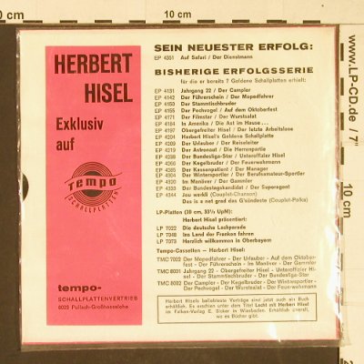 Hisel,Herbert: Der Stammtischbruder, Tempo (EP 4150), D Typ: EP Best.-Nr.: T347 Preis: 3,00 Euro