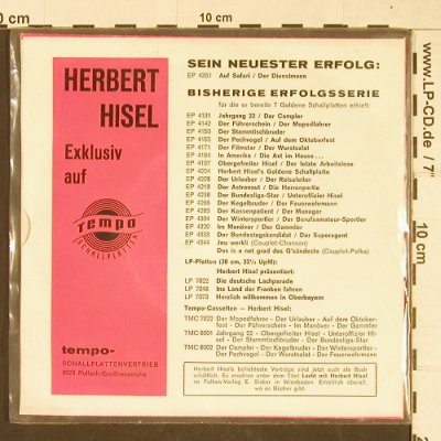 Hisel,Herbert: Der Kassenpatient/Der Manager, Tempo (EP 4285), D Typ: EP Best.-Nr.: T349 Preis: 3,00 Euro