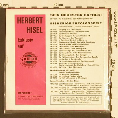 Hisel,Herbert: Auf Kreuzfahrt / Wohneagenbesitzer, Tempo (EP 4354), D Typ: EP Best.-Nr.: T351 Preis: 3,00 Euro