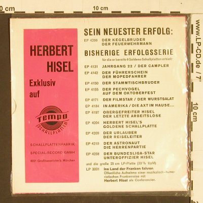 Hisel,Herbert: Obergfreiter/Der letzte Arbeitslose, Tempo (EP 4197), D Typ: EP Best.-Nr.: T352 Preis: 3,00 Euro