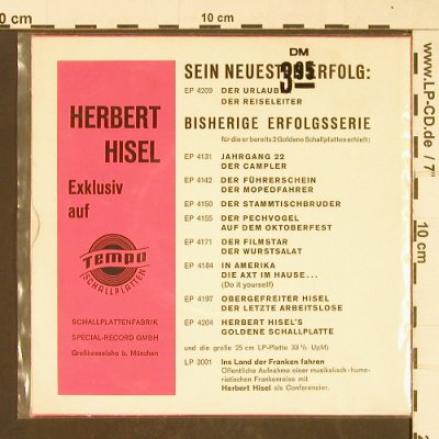 Hisel,Herbert: Der Urlauber/Der Reisleiter, Tempo (EP 4209), D Typ: EP Best.-Nr.: T354 Preis: 3,00 Euro