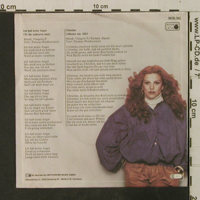 Milva: Ich hab keine Angst, Metronome(0030.361), D, 1981 - 7inch - T3684 - 2,00 Euro