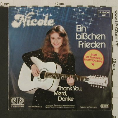 Nicole: Ein bisschen Frieden/ThankYou,Merci, Jupiter(6.13400 AC), D,  - 7inch - T3695 - 2,00 Euro