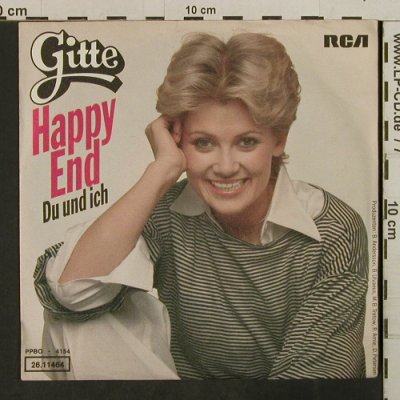 Gitte: Happy End/Du und ich, RCA (26.11464), D, 1976 Typ: 7" Best.-Nr.: T3805 Preis: 3,00 Euro