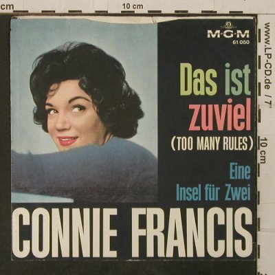 Francis,Connie: Eine Insel für zwei, Cover only,vg+, MGM (61 050), D Typ: Cover Best.-Nr.: T3870 Preis: 2,00 Euro