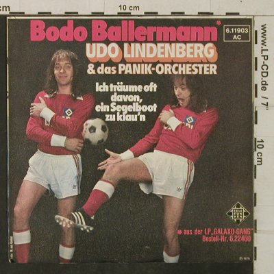 Lindenberg,Udo: Ich träume oft davon ein Segelboot., Telefunken (6.11903 AC), D, 1976 Typ: 7" Best.-Nr.: T3908 Preis: 20,00 Euro