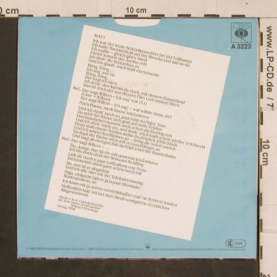 Willem: Wat?, CBS(A 3223), D, 1983 - 7inch - T4550 - 3,00 Euro