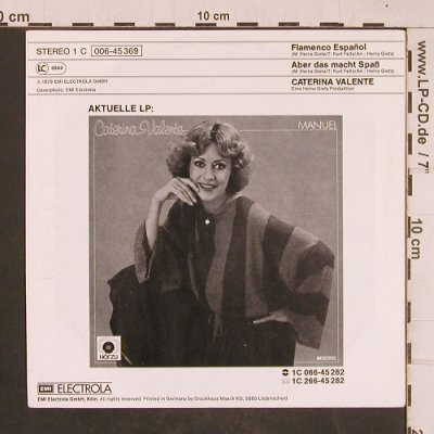 Valente,Caterina: Flamenco Espanol, EMI(006-45 369), D, 1979 - 7inch - T4553 - 3,00 Euro