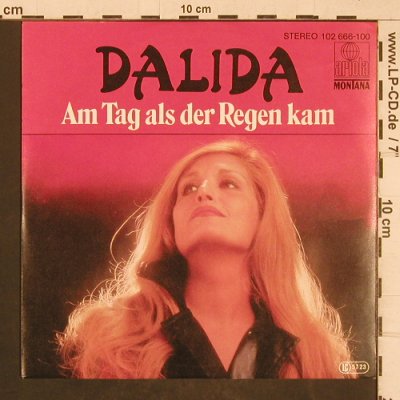 Dalida: Am Tag als der Regen kam, Ariola/Montana(102 666-100), D, 1980 - 7inch - T4566 - 3,00 Euro