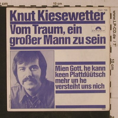 Kiesewetter,Knut: Vom Traum, ein großer Mann zu sein, Polydor(2041 798), D, 1976 - 7inch - T4681 - 2,50 Euro