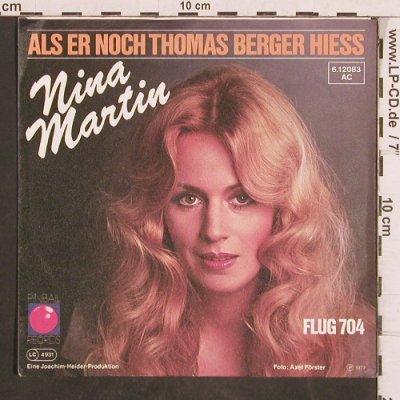 Martin,Nina: Als er noch Thomas Berger hiess, Pinball(6.12083 AC), D, 1977 - 7inch - T4889 - 3,00 Euro