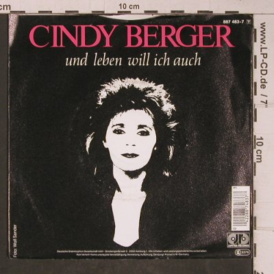Becker,Cindy: und leben will ich auch, Jupiter(887 483-7), D, 1988 - 7inch - T5183 - 3,00 Euro
