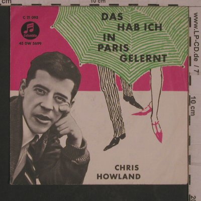 Howland,Chris: Das hab ich in Paris gelernt- COVER, Columbia(C 21 095), D,  - Cover - T5490 - 3,00 Euro